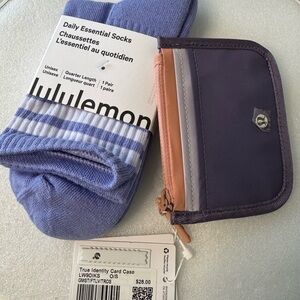 lululemon athletica Lavender Athletic Socks and card holder
